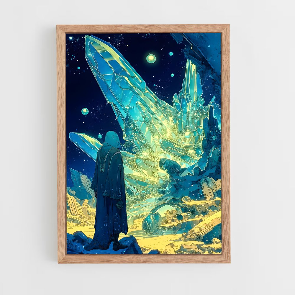 Poster L'Homme et l'Iceberg – affiche Art spatial (vue 4)